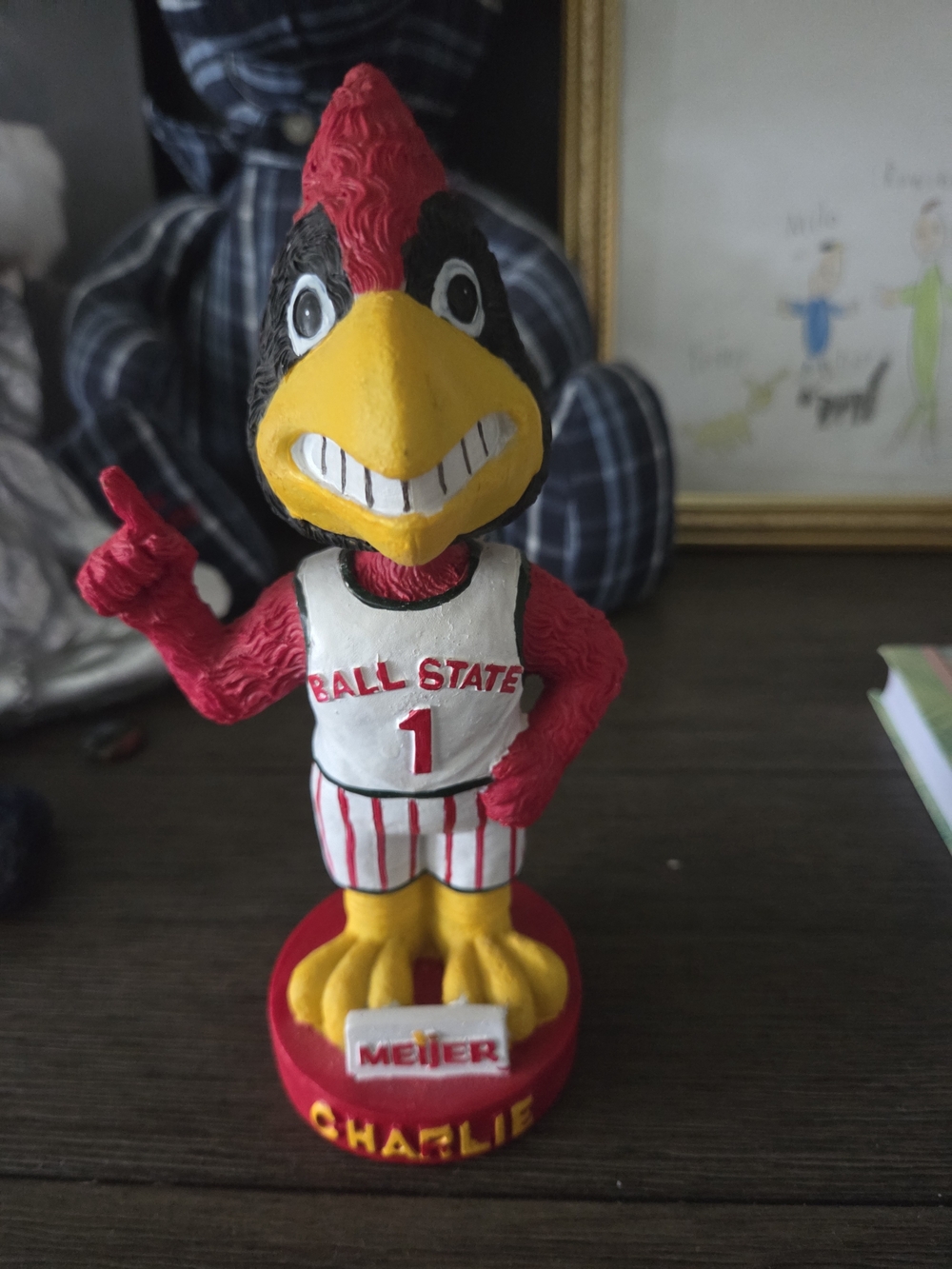 Ball State Cardinals Charlie Cardinal mascot bobblehead by PPI Sports